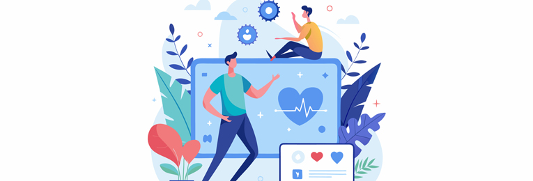 Illustrative image depicting two individuals actively engaging in proactive health practices, such as exercising or discussing wellness strategies